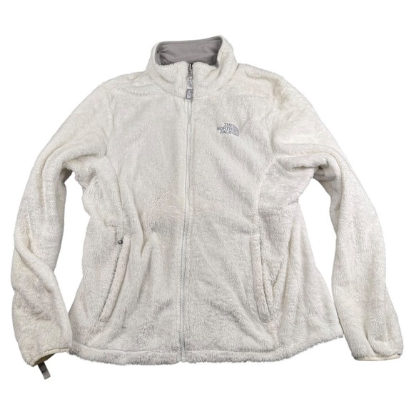 The North Face Jackets & Blazers - The North Face Fuzzy Fleece Jacket White Full‎ Zip Women's L Regular 199